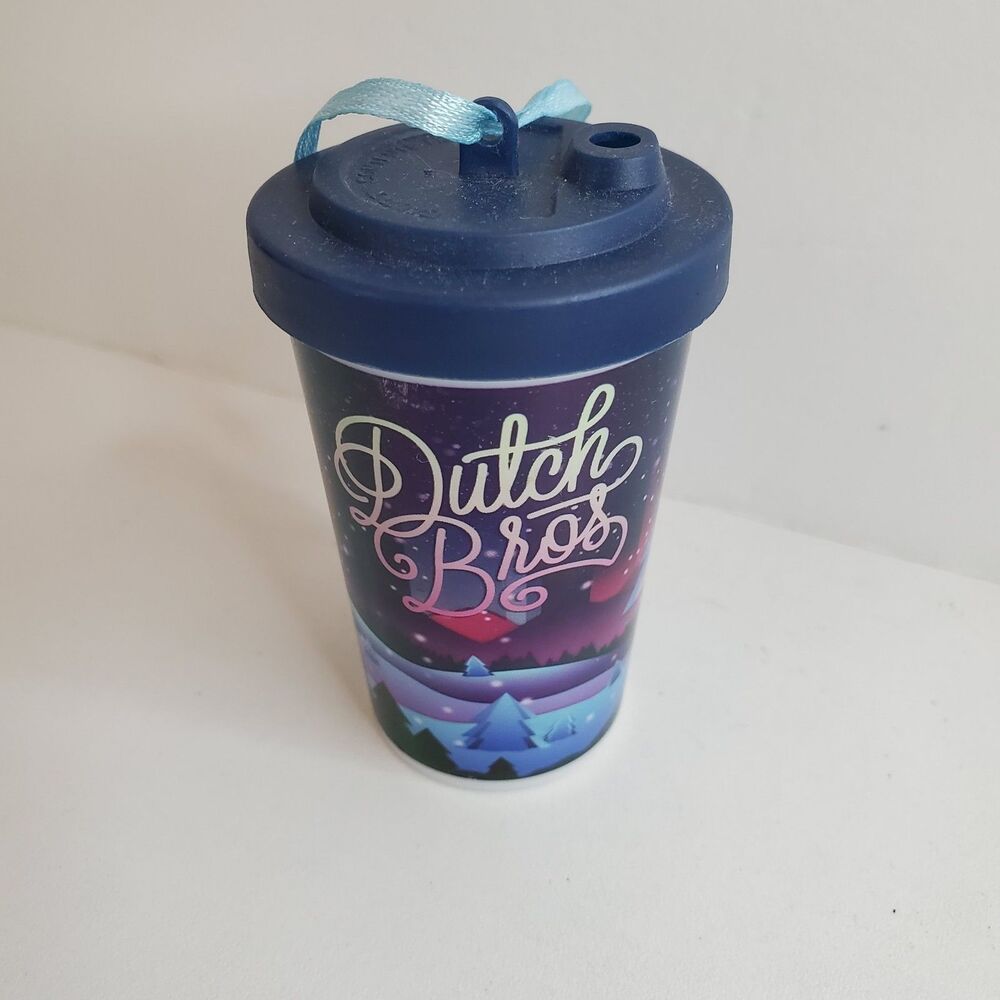 Hard to Find 2017 Dutch Bros Happy Holidays Starry Night Christmas Ornament EUC